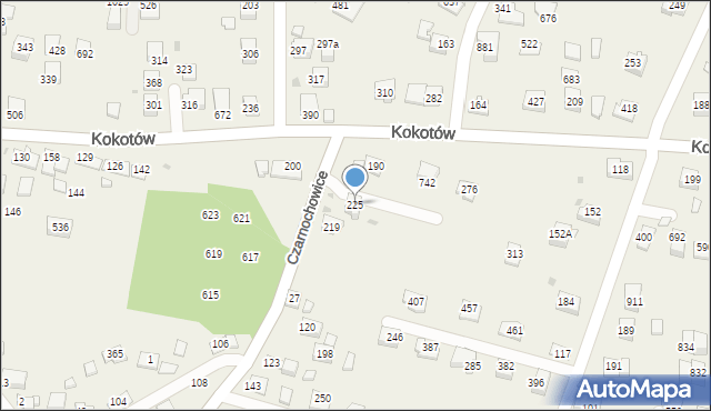 Czarnochowice, Czarnochowice, 225, mapa Czarnochowice