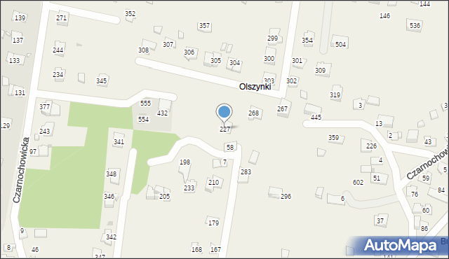 Czarnochowice, Czarnochowice, 227, mapa Czarnochowice