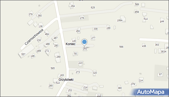 Czarnochowice, Czarnochowice, 241, mapa Czarnochowice