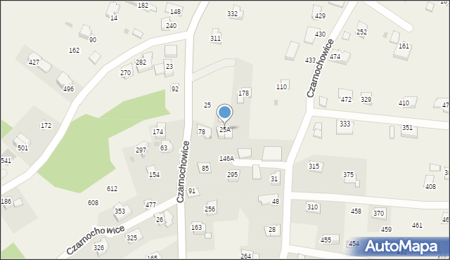 Czarnochowice, Czarnochowice, 25A, mapa Czarnochowice