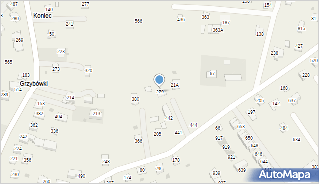 Czarnochowice, Czarnochowice, 279, mapa Czarnochowice