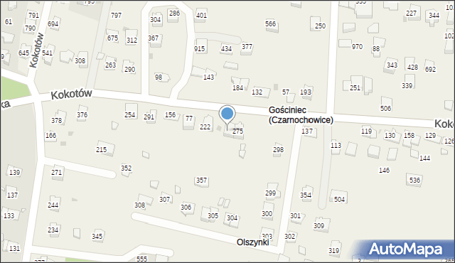 Czarnochowice, Czarnochowice, 286, mapa Czarnochowice