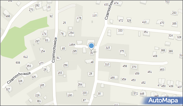 Czarnochowice, Czarnochowice, 31, mapa Czarnochowice