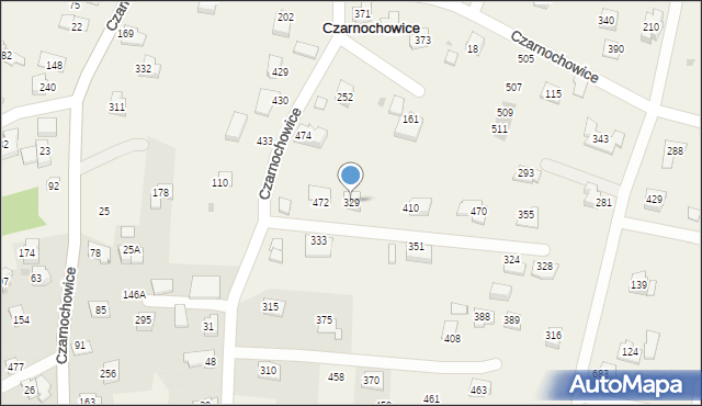 Czarnochowice, Czarnochowice, 329, mapa Czarnochowice