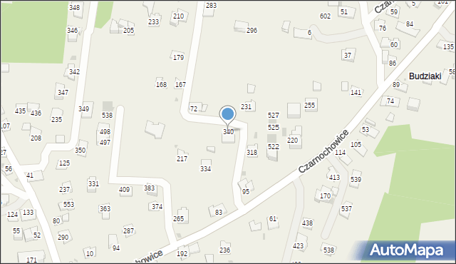 Czarnochowice, Czarnochowice, 340, mapa Czarnochowice