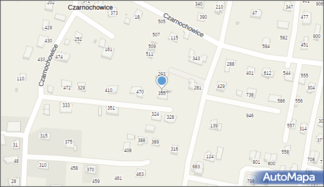 Czarnochowice, Czarnochowice, 355, mapa Czarnochowice