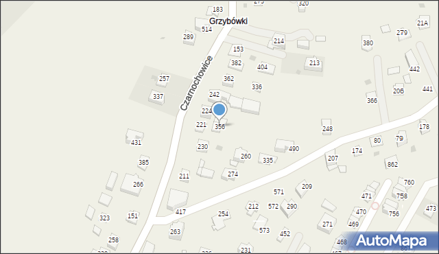 Czarnochowice, Czarnochowice, 356, mapa Czarnochowice