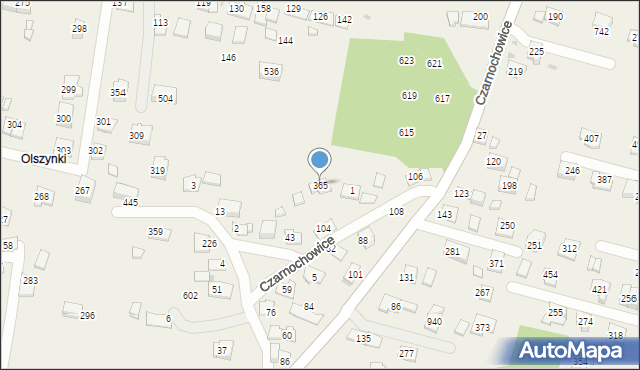 Czarnochowice, Czarnochowice, 365, mapa Czarnochowice