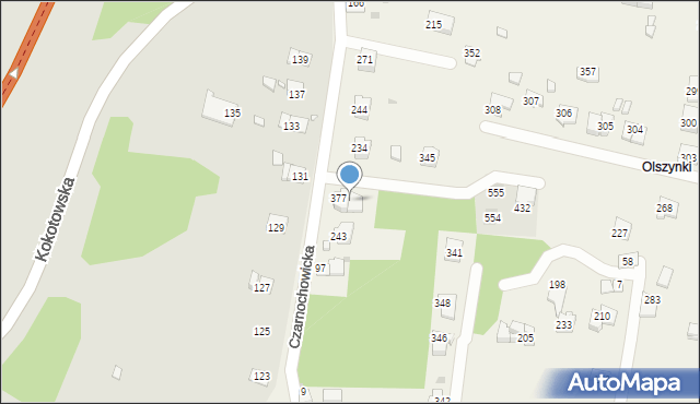 Czarnochowice, Czarnochowice, 377A, mapa Czarnochowice