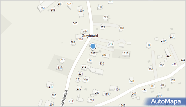 Czarnochowice, Czarnochowice, 382, mapa Czarnochowice
