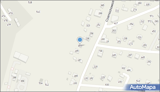 Czarnochowice, Czarnochowice, 403, mapa Czarnochowice