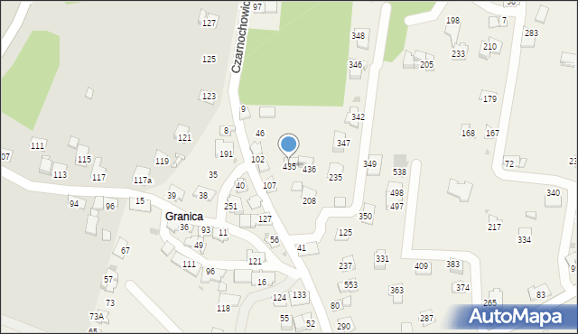 Czarnochowice, Czarnochowice, 435, mapa Czarnochowice