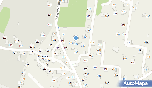 Czarnochowice, Czarnochowice, 436, mapa Czarnochowice