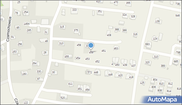 Czarnochowice, Czarnochowice, 459, mapa Czarnochowice