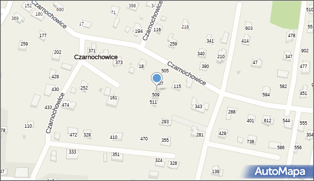 Czarnochowice, Czarnochowice, 508, mapa Czarnochowice