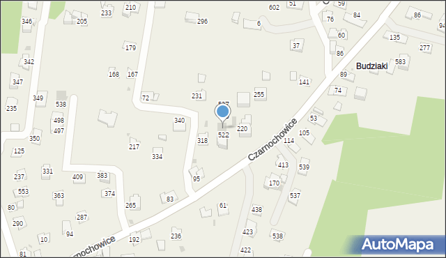 Czarnochowice, Czarnochowice, 524, mapa Czarnochowice