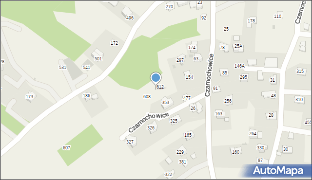 Czarnochowice, Czarnochowice, 611, mapa Czarnochowice