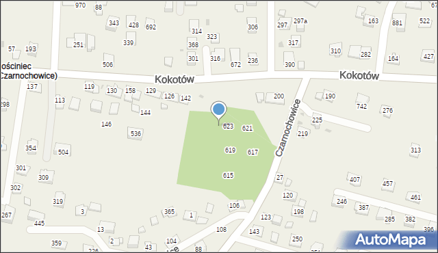Czarnochowice, Czarnochowice, 624, mapa Czarnochowice