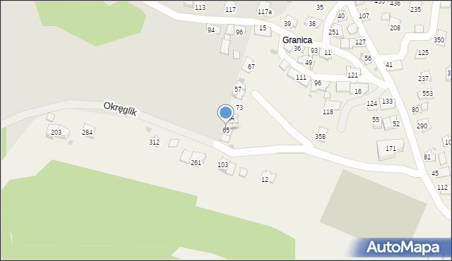 Czarnochowice, Czarnochowice, 65, mapa Czarnochowice