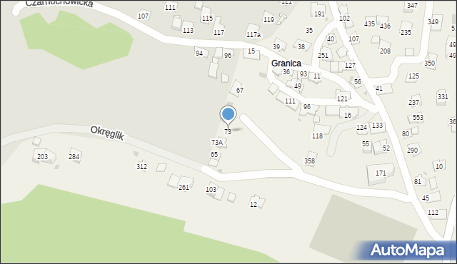 Czarnochowice, Czarnochowice, 73, mapa Czarnochowice