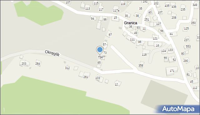 Czarnochowice, Czarnochowice, 73A, mapa Czarnochowice