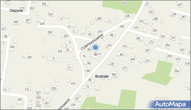 Czarnochowice, Czarnochowice, 84, mapa Czarnochowice
