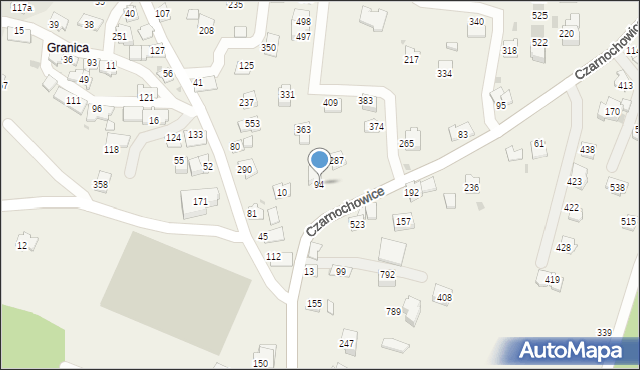 Czarnochowice, Czarnochowice, 94, mapa Czarnochowice