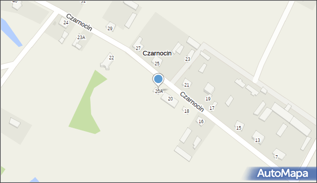 Czarnocin, Czarnocin, 20A, mapa Czarnocin