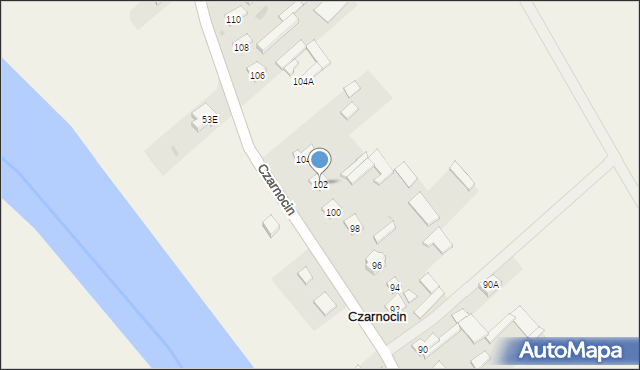 Czarnocin, Czarnocin, 102, mapa Czarnocin