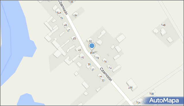 Czarnocin, Czarnocin, 80A, mapa Czarnocin