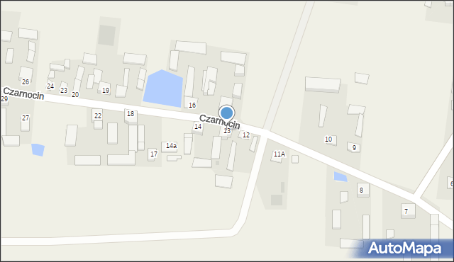 Czarnocin, Czarnocin, 13, mapa Czarnocin