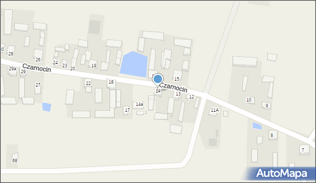 Czarnocin, Czarnocin, 14, mapa Czarnocin