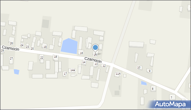 Czarnocin, Czarnocin, 15, mapa Czarnocin