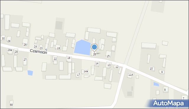 Czarnocin, Czarnocin, 16, mapa Czarnocin