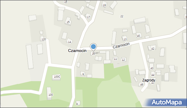 Czarnocin, Czarnocin, 10, mapa Czarnocin