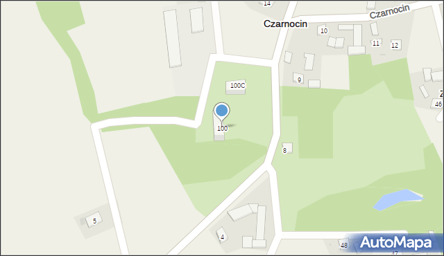 Czarnocin, Czarnocin, 100, mapa Czarnocin