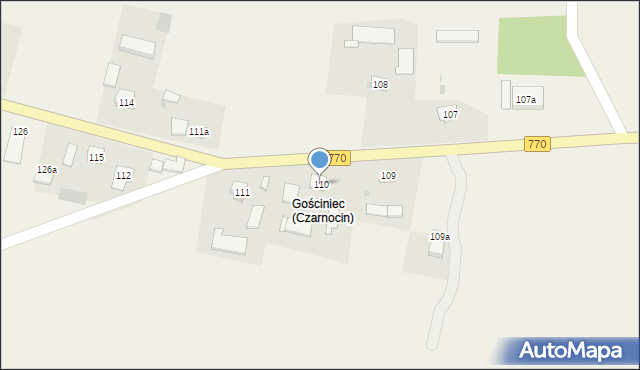 Czarnocin, Czarnocin, 110, mapa Czarnocin