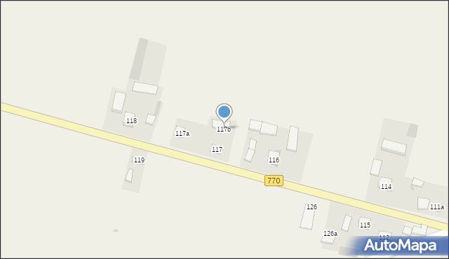 Czarnocin, Czarnocin, 117b, mapa Czarnocin