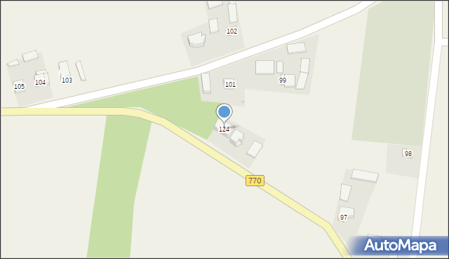 Czarnocin, Czarnocin, 124, mapa Czarnocin