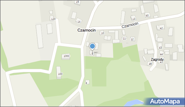 Czarnocin, Czarnocin, 9, mapa Czarnocin