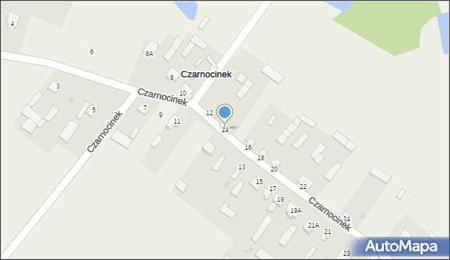 Czarnocinek, Czarnocinek, 14, mapa Czarnocinek