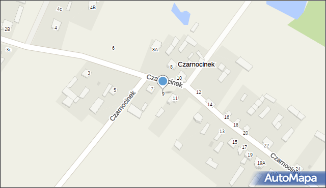 Czarnocinek, Czarnocinek, 9, mapa Czarnocinek