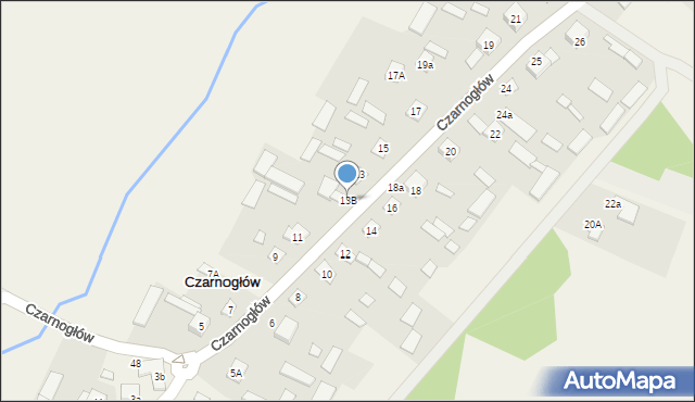 Czarnogłów, Czarnogłów, 13B, mapa Czarnogłów