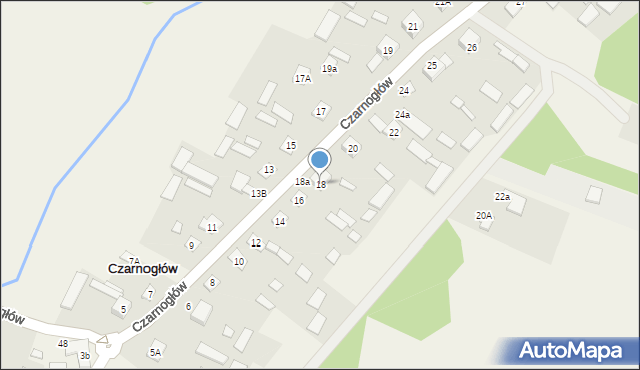 Czarnogłów, Czarnogłów, 18, mapa Czarnogłów