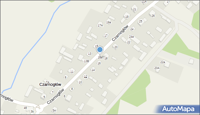 Czarnogłów, Czarnogłów, 18a, mapa Czarnogłów
