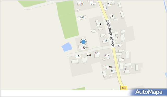 Czarnogoździce, Czarnogoździce, 12e, mapa Czarnogoździce