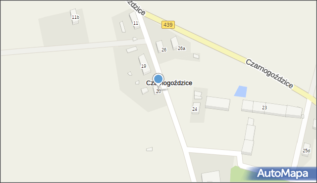 Czarnogoździce, Czarnogoździce, 20, mapa Czarnogoździce
