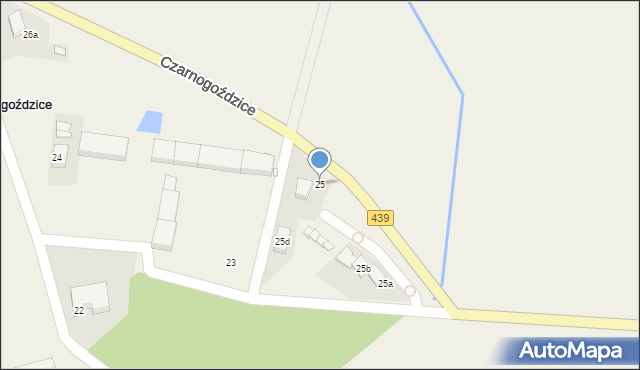 Czarnogoździce, Czarnogoździce, 25, mapa Czarnogoździce