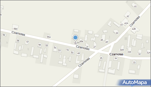 Czarnolas, Czarnolas, 51, mapa Czarnolas