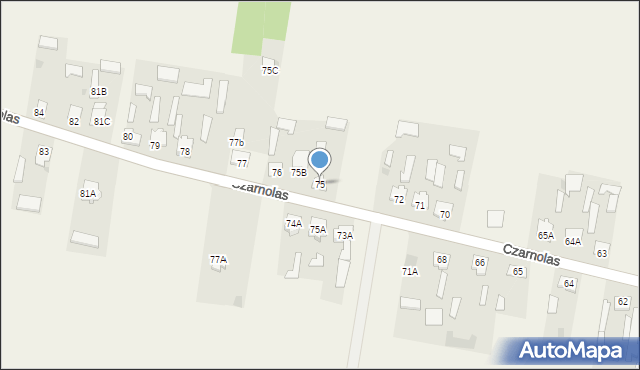 Czarnolas, Czarnolas, 75, mapa Czarnolas